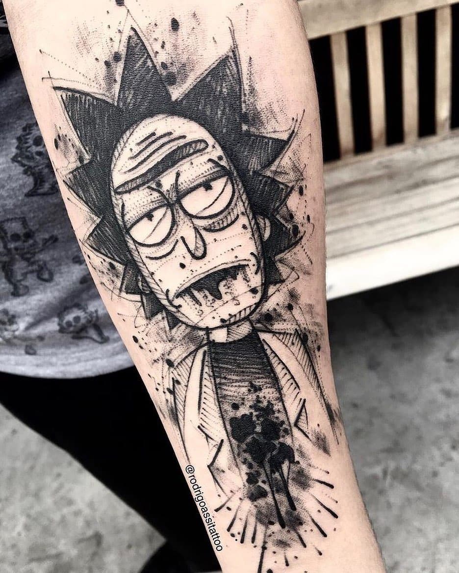 Rick Sanchez! 
.
Obrigado pela confiança!
.
.
Orçamentos, link na Bio! 
.
.
✖️Trabalhos Exclusivos
✖️Sem repetições
.
.
.
Apoio: @theblackinkteam @electricink ⚡️ 
.
.
.⠀⠀⠀⠀⠀⠀⠀⠀⠀⠀
.
#balneariocamboriu #rodrigoassitattoo #tattooideas #artcollective #art #blackwork #blackworkers #flashtattoo #blackworkbrasil #onlyblackwork #blacktattoo #blackart #darkart #sketchtattoo #rickandmorty #adultswim #radtattoos #tattoolife @rickandmorty @radtattoos @onlythedarkest