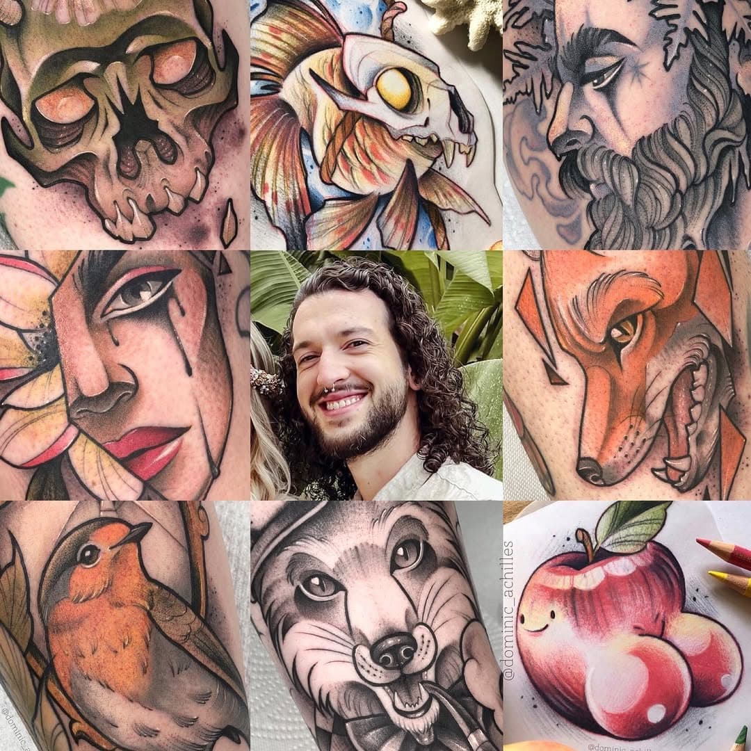 Art vs. Artist – Ein ganz kleiner Auszug meiner diesjährigen Tattoos und Zeichnungen. Vielen lieben Dank an alle, die meine Kunst zu schätzen wissen und mich und meine Arbeit supporten! 🙏 #artvsartist #artvsartist2022 #neotraditionaltattoo #neotraditionalartist #taetowierkunst