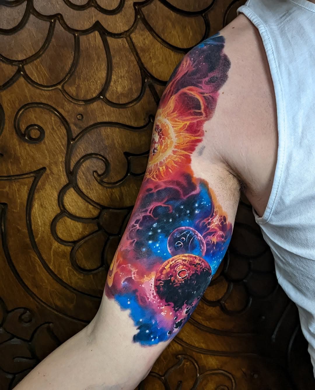 Part II of this project 🙌 

#tattooart #art #artist #tattooartist #tattoolover #ink #inkedlife #inkedup #inkaddict #colortattoo #colourtattoo #spacetattoo #planetstattoo #instatattoo #tatts #tattoostyle #tattooideas #tattooinspiration #tattoosformen #tattoosforwomen #london #londonartist #londontattoos #londontattooartist