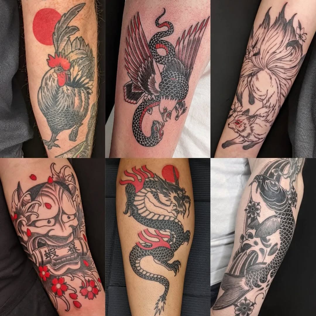 A few favourites from last year. Would love to do more tattoos in this style in 2023. Take a look at my flash, or DM me with your ideas!