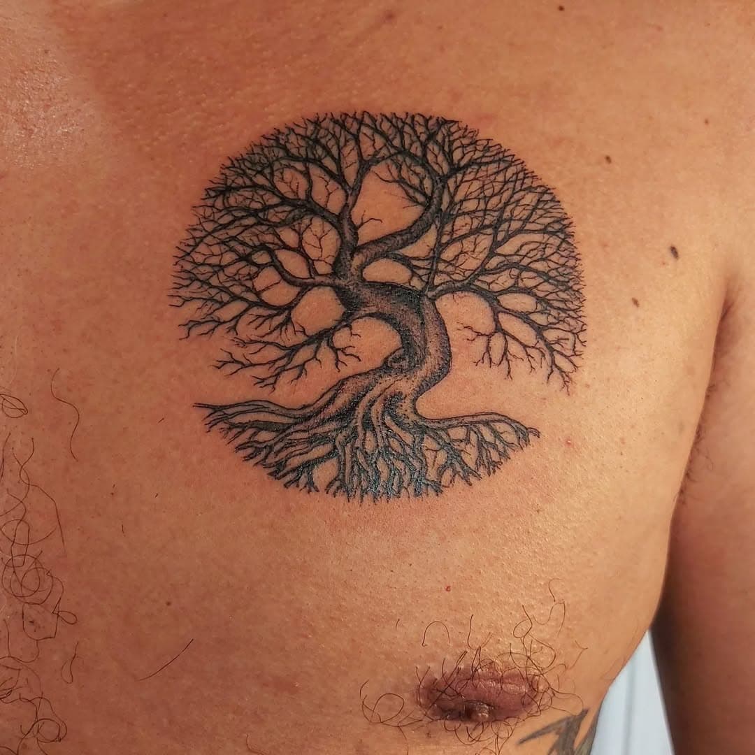 #treeoflife #finelinetattoo #blackworktattoo #tattoo #tatuagem #ink #tattoodelicada #replaytattoo