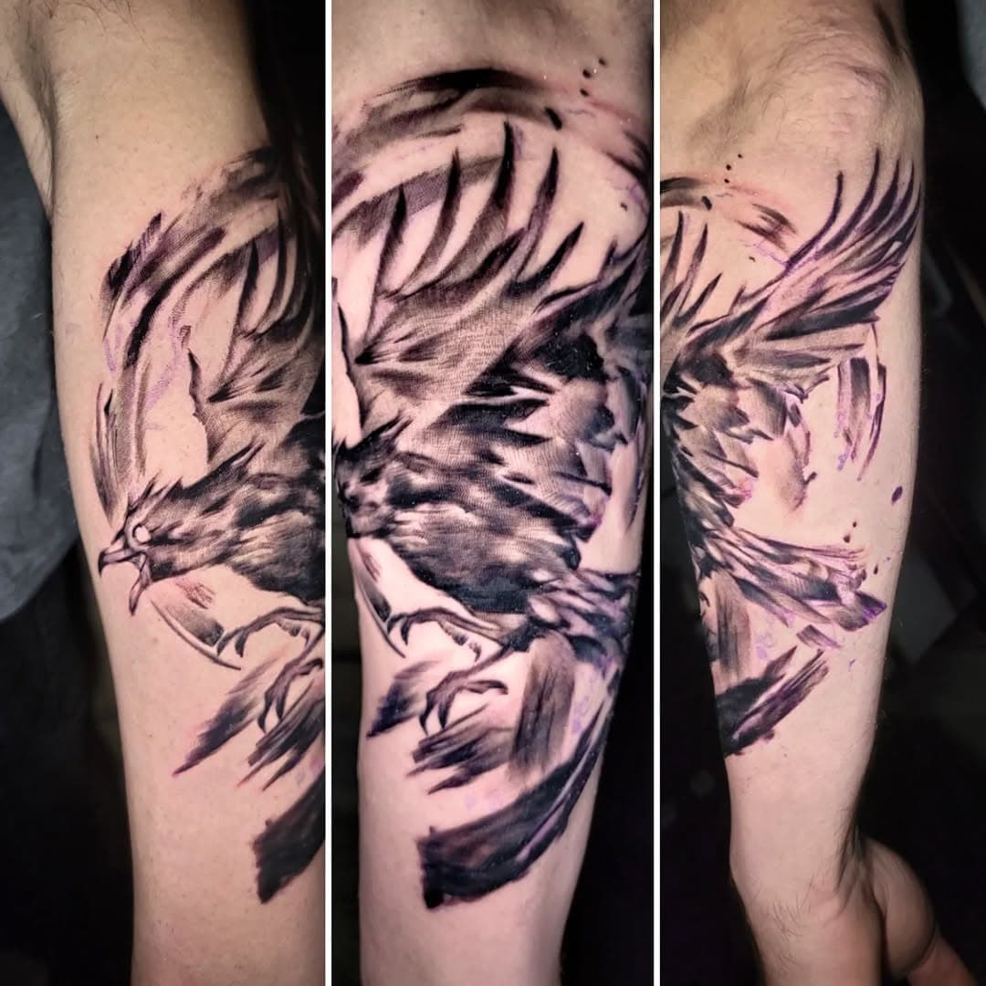 Got to create this crow for my guy Trevor!!! One of my favs on him!! Thanks for the trust!!!