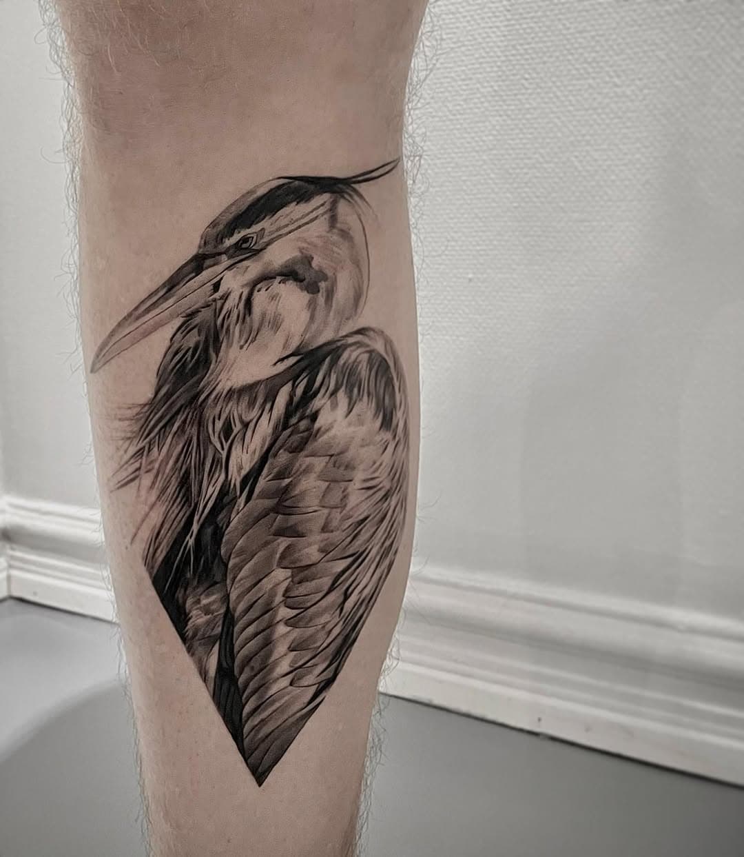 🪶 #heron #herontattoo #bngtattoo #blackandgreytattoo #venlighilsendintatovør