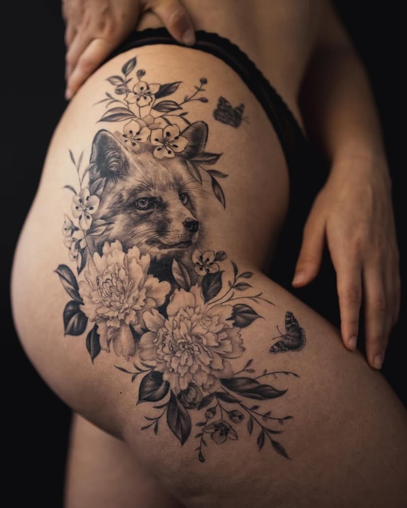 A bittersweet tattoo as a beloved tribute. This fox and floral keeps the memory of your late father alive, building on the art he once wore. I count it an honour to have been apart of both you and your father’s journey. Thank you. 

#newwonder #newzealandtattooartist