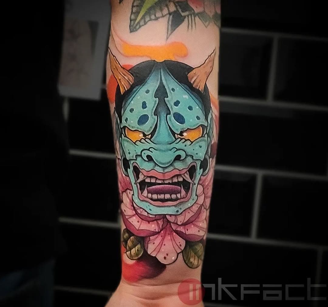 Hannya mask done by Giuseppe!!! Thanks very much @sonnytheturtle you are the best 💪💪💪💪
 Let us know what you think :))
 🔥🔥🔥🔥🔥🔥🔥🔥🔥🔥🔥

Done at @inkfacttattoo
 
 🔥🔥🔥🔥🔥🔥🔥🔥🔥🔥

info and appointments👇
✉️  inkfact@gmail.com
✉️ DM @inkfacttattoo
📞 02085333334

#hannya #hannyamask #japanese #newjapanese #japan #colourtattoo #color #mask #traditionalartist #tattoosnob #newschool #newschooltattoos #traditionaltattooflash #manwithtattoos #love #woman #armtattoo #hackney #lowerclaptonroad #oldworkers #tradtattoo #london #londontattoo #thebesttattoopage #besttattooartist #besttattoo #inkfacttattoo #inkfacttattoostudio