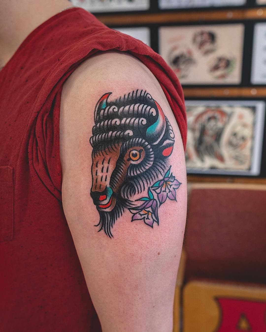 Karlstad i slutet av Mars - Happy European Bison ##tattoo #traditionaltattoo #oldschooltattoo #traditionaltattoos #boldwillhold #tradworkers #classictattoo #brightandbold #tradtattoo #gävle #radtrad #oldschooltattoos #vintagetattoo #tradtattoos #traditionaltattooing #borlänge #oldworkers #hudiksvall #traditionalbangers #traditionalkings #bollnäs #söderhamn #boldandbright #karlstad