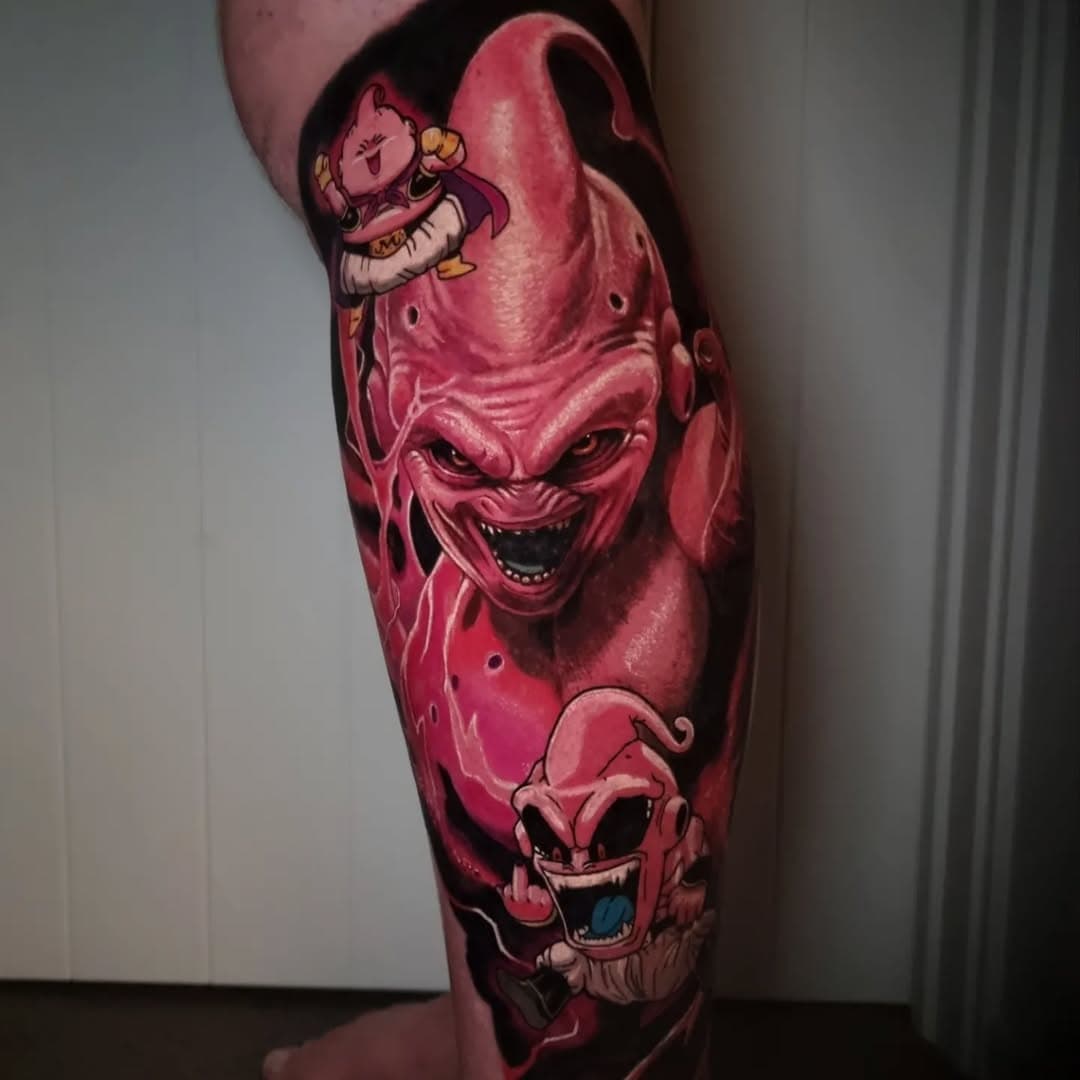 Had a blast doing this Majin buu piece @tattoohuiaotearoa . Doing a series of realism vs anime crossover pieces currently if you'd like one email me!👇

Jasonbakertattoos@gmail.com for all bookings and enquiries 😎

Great seeing everyone at the show was a great weekend cheers Hati and team, and thabks @bingleyphoto for sitting like a champ! 💪

#shipshapetattoo @shipshapetattoo #stencilanchored @stencilanchored #fusionink @fusion_ink #killerinktattoo @killerinktattoo #secondskintac @secondskintac #sullenartcollective #thebesttattoopage #tattoomediaink @tattoomediaink #freshlyinkedmag @freshlyinkedmag #skinartmag @skinartmag #tattoolifemagazine @tattoolifemagazine #tattoo_art_worldwide
#tattoosnob #tattooartistmagazine #tattooartists @tattoo.artists
#crazyytattoos @dragonballtattoos @dragonballsuper @animetatto @gamer.ink