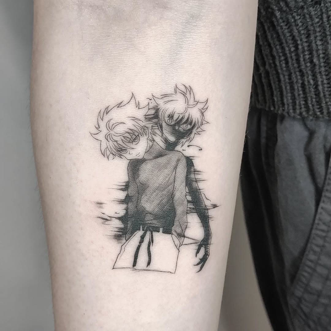 Alt| KIRUA (killua) | Hunter X Hunter| petit projet perso inspiré d'un Fanart ✌🏾| 

Designed by me @stylecee_ The Yōkai Hermit • #Paris #YokaiHermit #animeTattoo #animasterink #hunterxhuntertattoo #hunterxhunter #killua #kirua

Team: @jeekey_tattoo @abb.litotattoo @moussoeil @bannanananaa @brunodeadsoul @warlock__tattoo