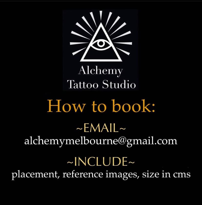 ✨NEW EMAIL✨ For all enquiries and bookings please send them to alchemymelbourne@gmail.com! 
-
-
-
-
#melbournetattoo #melbournetattoostudio #tattoostudio #naarmtattoo #naarmtattoostudio #tattooinspo