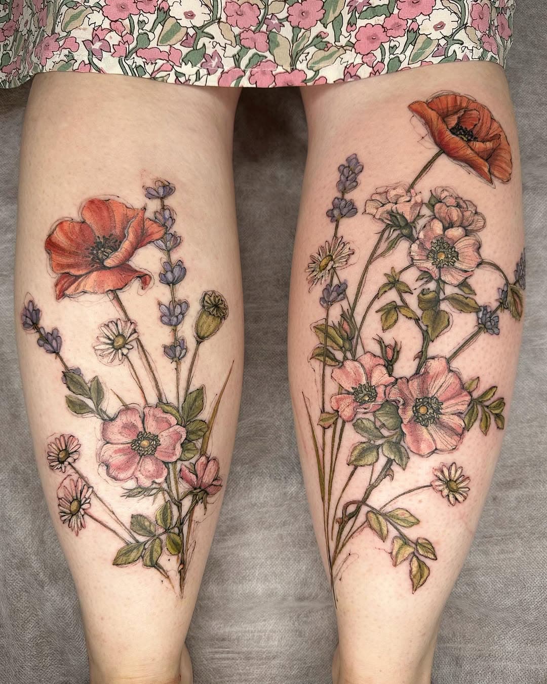 Thanks Katie 💛

#poppytattoo #wildrosetattoo #daisytattoo #lavendertattoo #flowertattoo #legtattoo