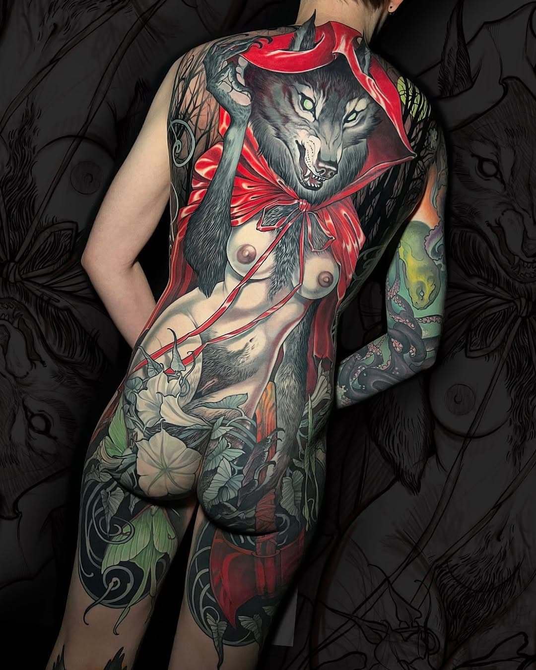 LITTLE RED RIDING WOLF 🐺 Finally complete!! And oh my what a fun project it was! What started as the theme of female werewolf has now grown into a conversation about female empowerment and re writing the story of little red riding hood. For those that want to go deeper with this new narrative I invite you to explore a red who is far from helpless and naive, who instead becomes the hunter instead of the hunted and knows her own strength. As always weird comments get deleted. If this image make you uncomfortable please explore those sentiments in your own time. If I have to hear one more prison joke….seriously, it wasn’t funny the first 50 times you said it. #rapeisntfunny #femalewerewolf #littleredridingwolf #remix #changethenarrative #femaleempowerment #whohastheaxnow #ohmywhatbigtitsyouhave #isaiditsoyoudonthaveto Huge thanks to my amazing client! P.S. BOOKS OPEN TOMORROW FOR LARGE SCALE PROJECTS! STAY TUNED.