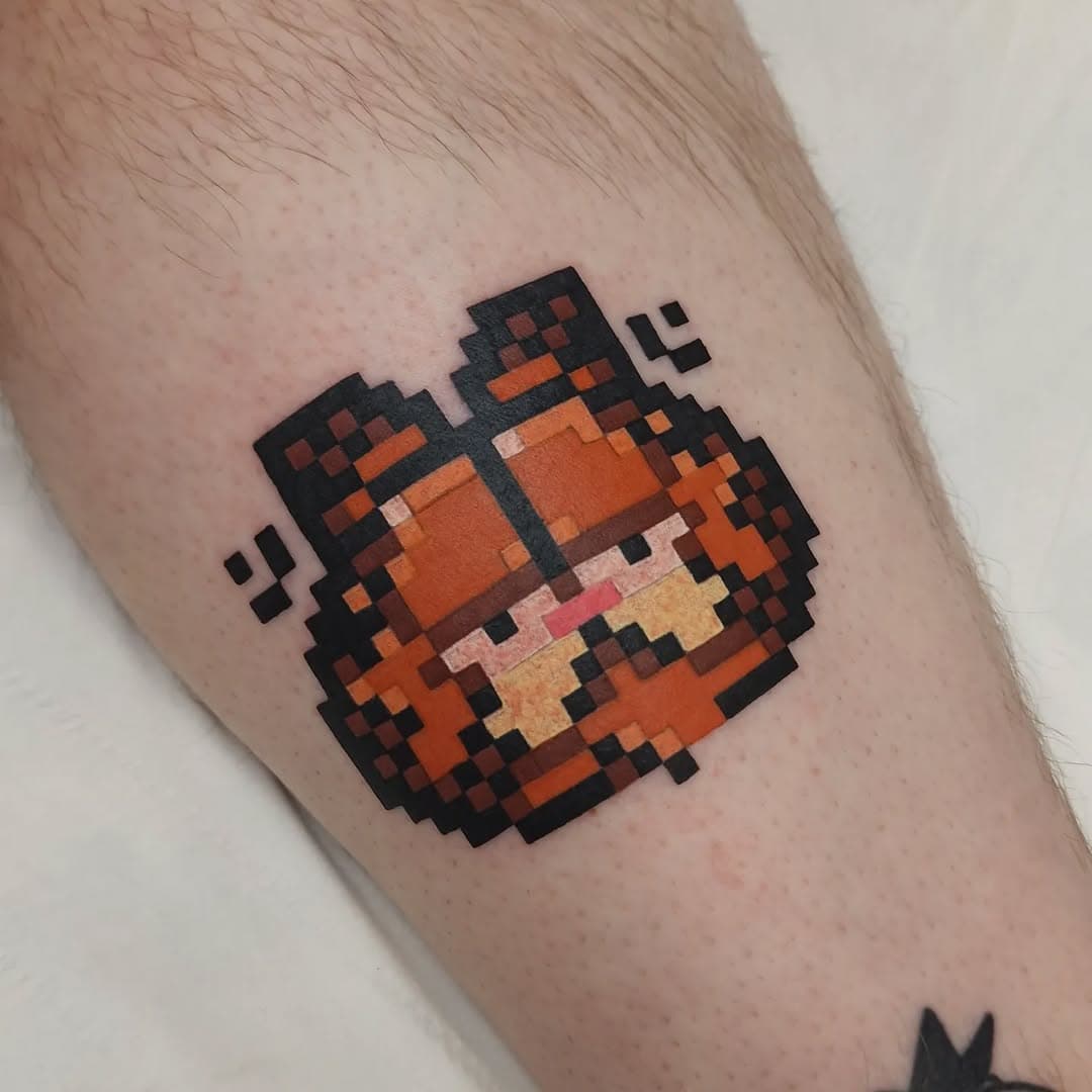 Pixel Garfield from my Pixel Flash 🐱 Thanks so much Jo for the trust! Super sick healed Magikarp by @bittahxboy 🔥
.
.
.
.
Sp0ns0red by @yayofamilia 
Sp0ns0red by @magnumtattoosupplies.uk