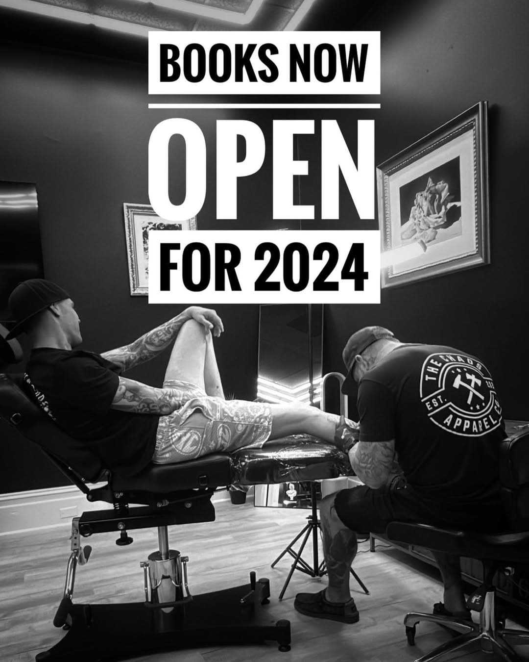 Books are now open for all months of 2024. All tattoo requests will be considered upon application through the website. As much as I would like to approve everyone, approvals are not guaranteed. Please follow the link in the bio. #boundbychaos