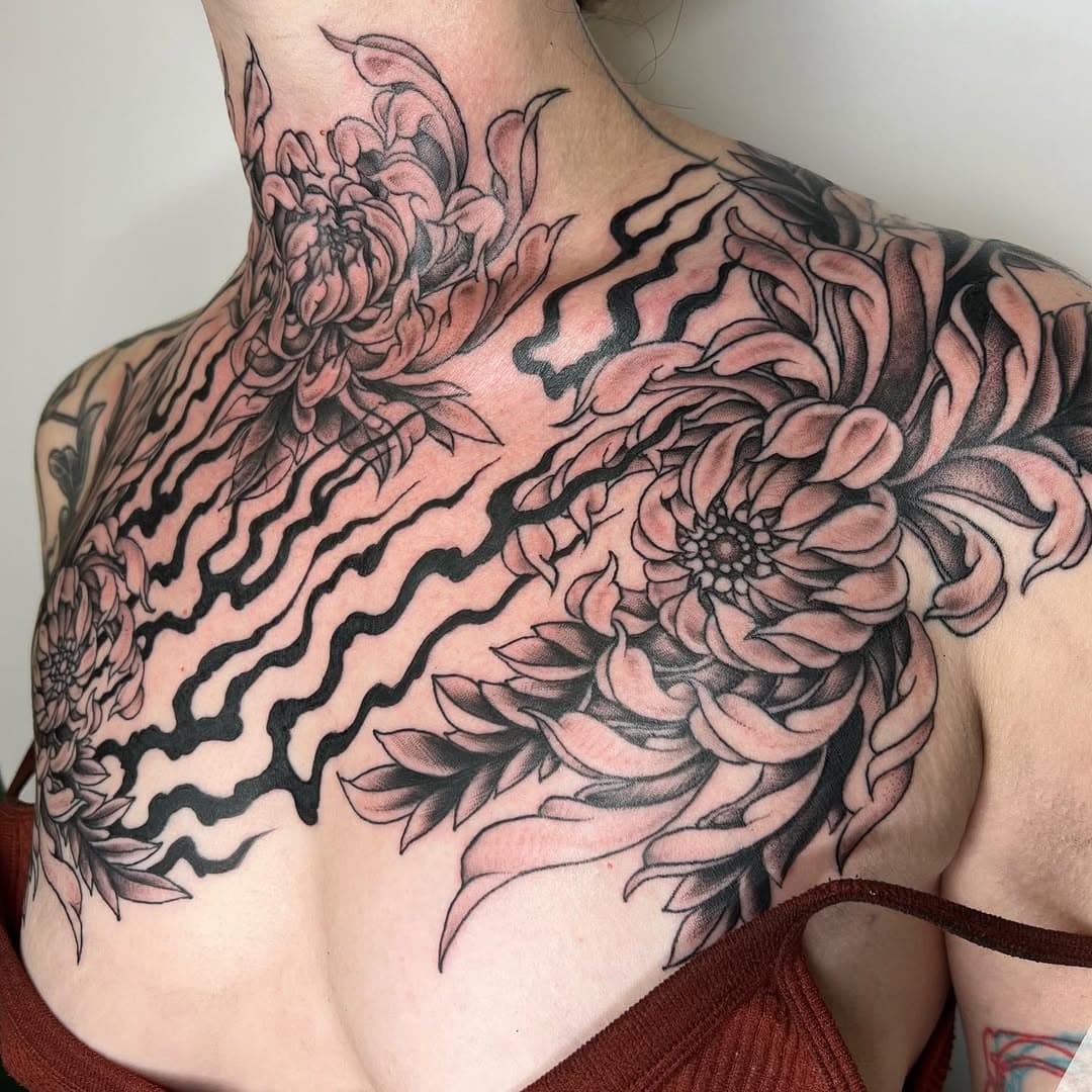 Bad bitches get the toughest tattoos. I am so grateful to be able to be able to do such mighty pieces on so many amazing and strong women 🖤 
-This was done over two sessions, first was all the line work, second session was an 8 hour shading spectacular 
Thank you Ayla for being such a baddie 🙏🖤⚔️ 
.
.
.
.
.
.
#chesttattoo #wellingtontattoos #baddie #blackworktattoo #flames #nztattoo #femaletattooartist

@enchanted_realm666