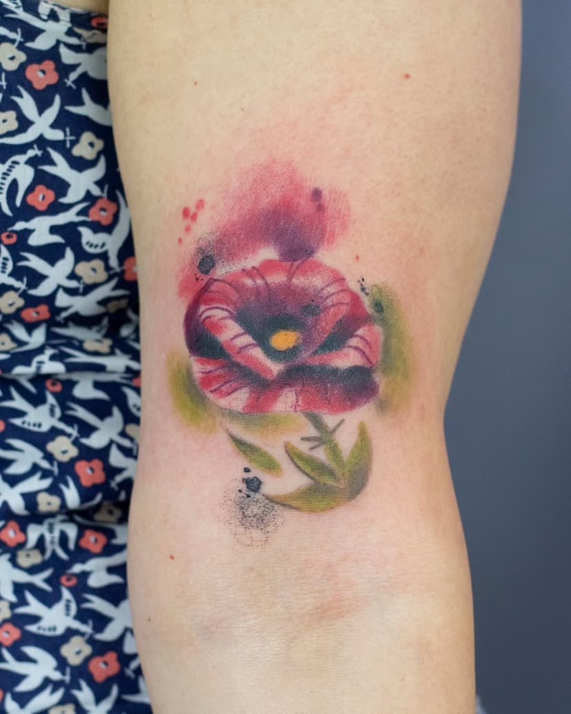 #flower #flowertattoo #flowers #tattoo #tattooart #tattooideas #watercolor #watercolortattoo