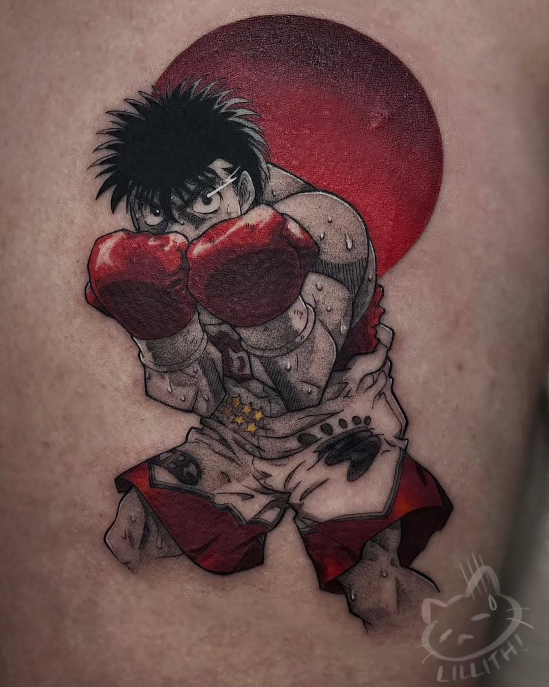 I P P O • 🥊💥 

Can you believe this is my first Hajime no Ippo piece? The stars aligned for this one 🥹🖤
What a dream come true!
@guavajuice97 

Tattoos using the best!
@crybabytattooproducts 
@mavericktattoomercantile 
@ghosttattooco 
@allegoryink 
•

•

•

•

•

•

•

•

•
#hajimenoippo Hajime no ippo ippo tattoo artwork anime tattoo #fineline inspo red color #tattooartist sports diy boxing #art gloves Otaku Japan boy for you Reels coach guide networking outdoors music gamer boxing boxer athlete sports athletic idk trending how to