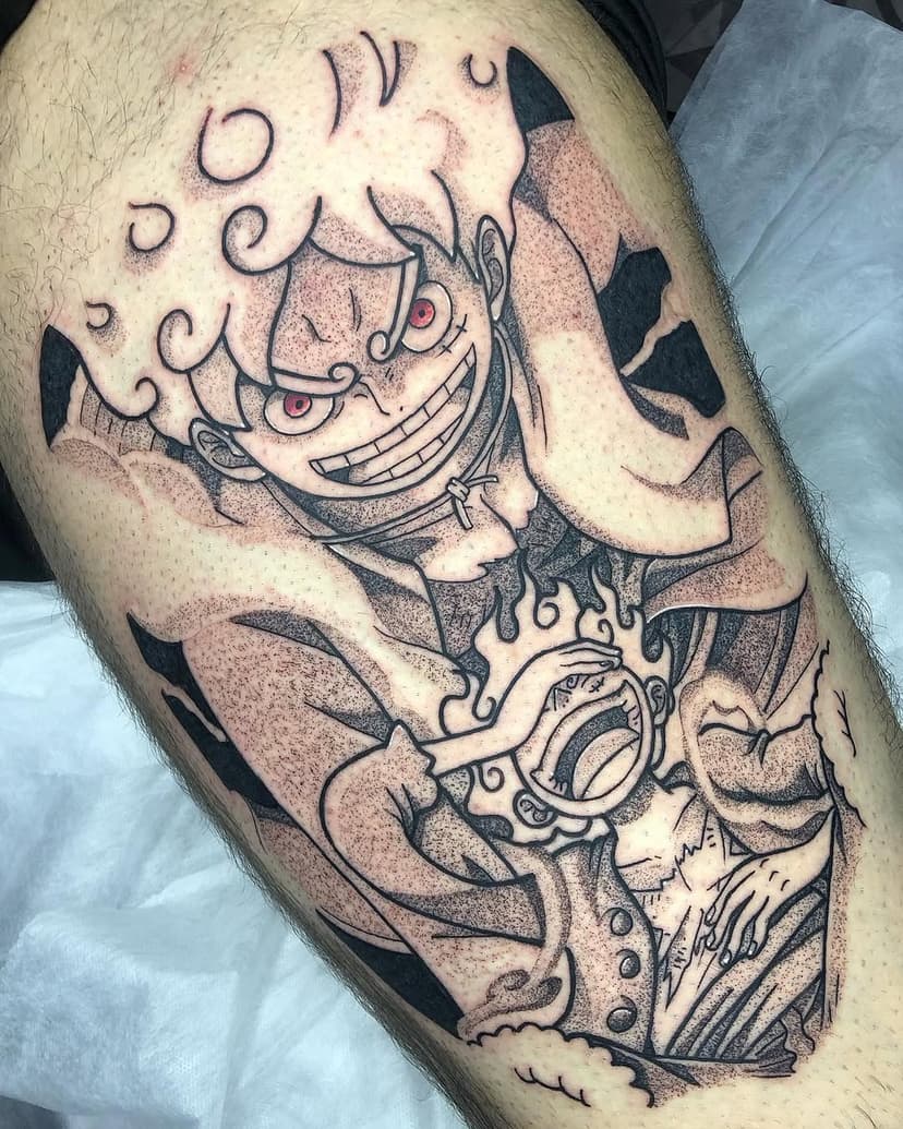 ✨MONKEY D. LUFFY✨
.
Obrigado @ricardo_lopes_23 pela confiança 👊🏻
.
.
💌 Agenda aberta 
.
.
.
#onepiece #onepieceanime #onepiecetattoo #zoro #zorororonoa #zorotattoo #anime #animetattoo #animestyle #tattoo #luffy #gear5 #luffytattoo