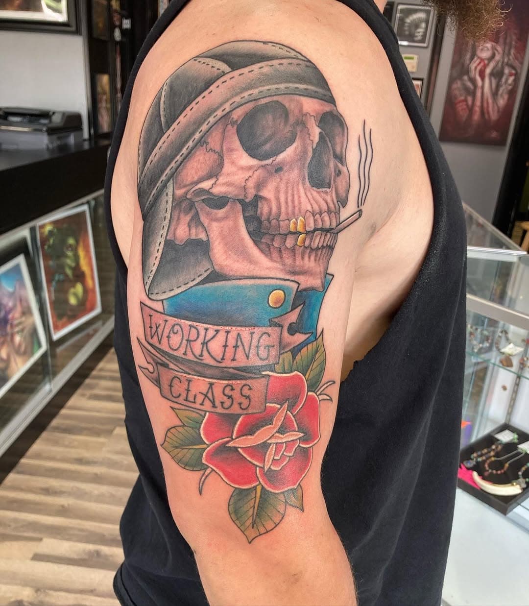 Blue collar worker welder dude I made @vinniestattoo