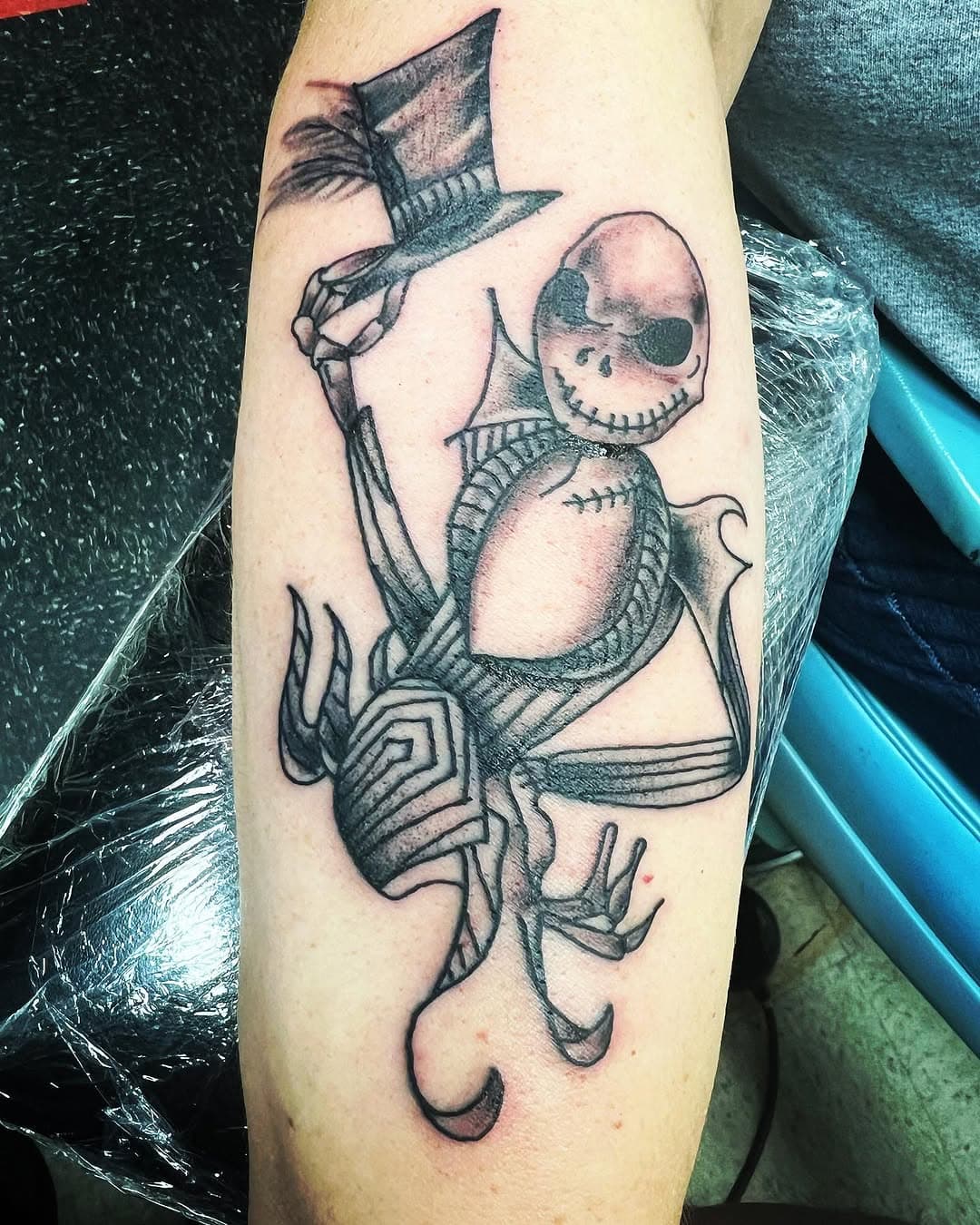 “Jack Pumpkin” #redbeardtattoo #redbeardink #theburgsfinest #harrisburgpa #nightmarebeforechristmas #nightmarebeforechristmastattoo
