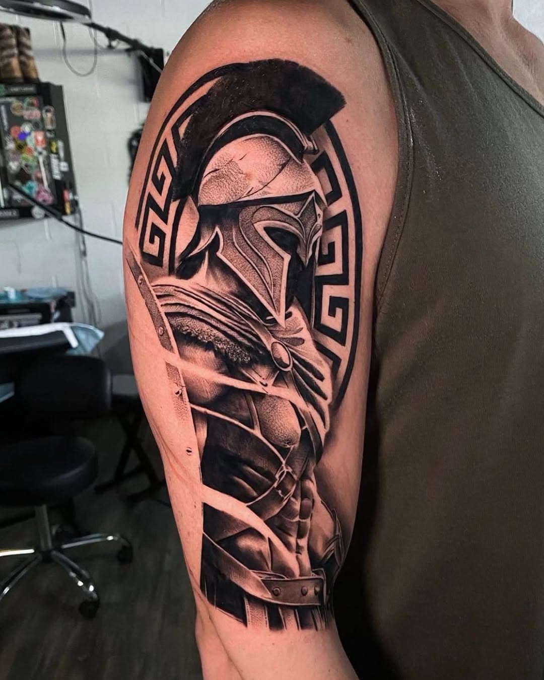 Spartan sleeve by @mat.chewtattoo 
.
.
.
.
.
.

#blackandgrey #hawaii #hawaiiartist #kaneohe #waimanalo #kailua #northshore #haleiwa #808 #oahu #hawaiitattoo #blackmooncollective #inked #tatted #inkstagram #sleeve #hawaiitrip #hawaiilife #hawaiitravel #travelhawaii