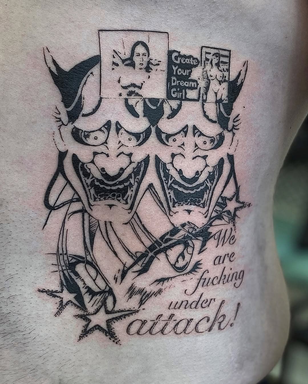 Thank you Louis!!! Right on the stomach🥵 finally got to tattoo this flash i made. I wanna do more stuff like this next year..🪷
