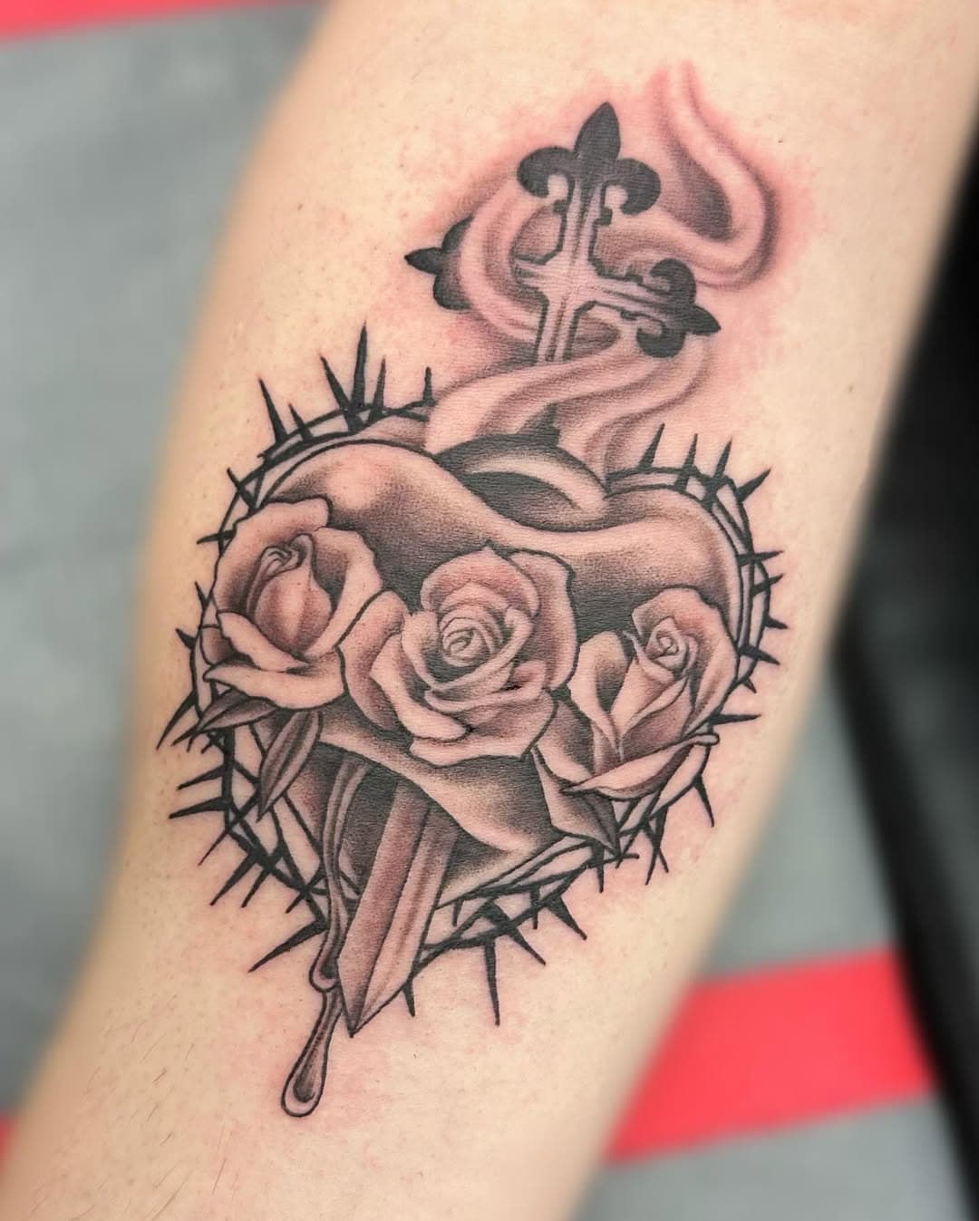 Custom Sacred heart.
By: LolaTatts @lola_tatts 
.
#FleshTattoos #InTheFlesh #FreshFlesh #StencilStuff #Cheyenne #cheyennetattooequipment #cheyennecartridges #Dynamic #SolidInk #Woodbridge #WoodbridgeTattoo #vaughan #Toronto #TheSix #Mississauga #Etobicoke #Tattoos #CoolTattoos  #CustomTattoos #ink #InkAddict #YouWantThis #YouShouldGoHere #TopChoice #AwardWinners #WeDoItBetter #BookAhead #EikonDevice