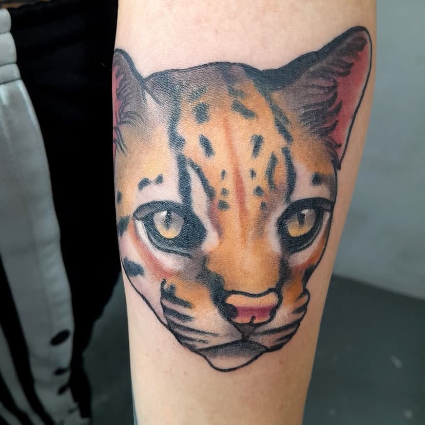 #ocelot #bigcats #bigcat #catsofinstagram #cats #catsoftheworld #tattoo #tattooart #tattooideas #neotraditional #neotraditionaltattoo #neotrad