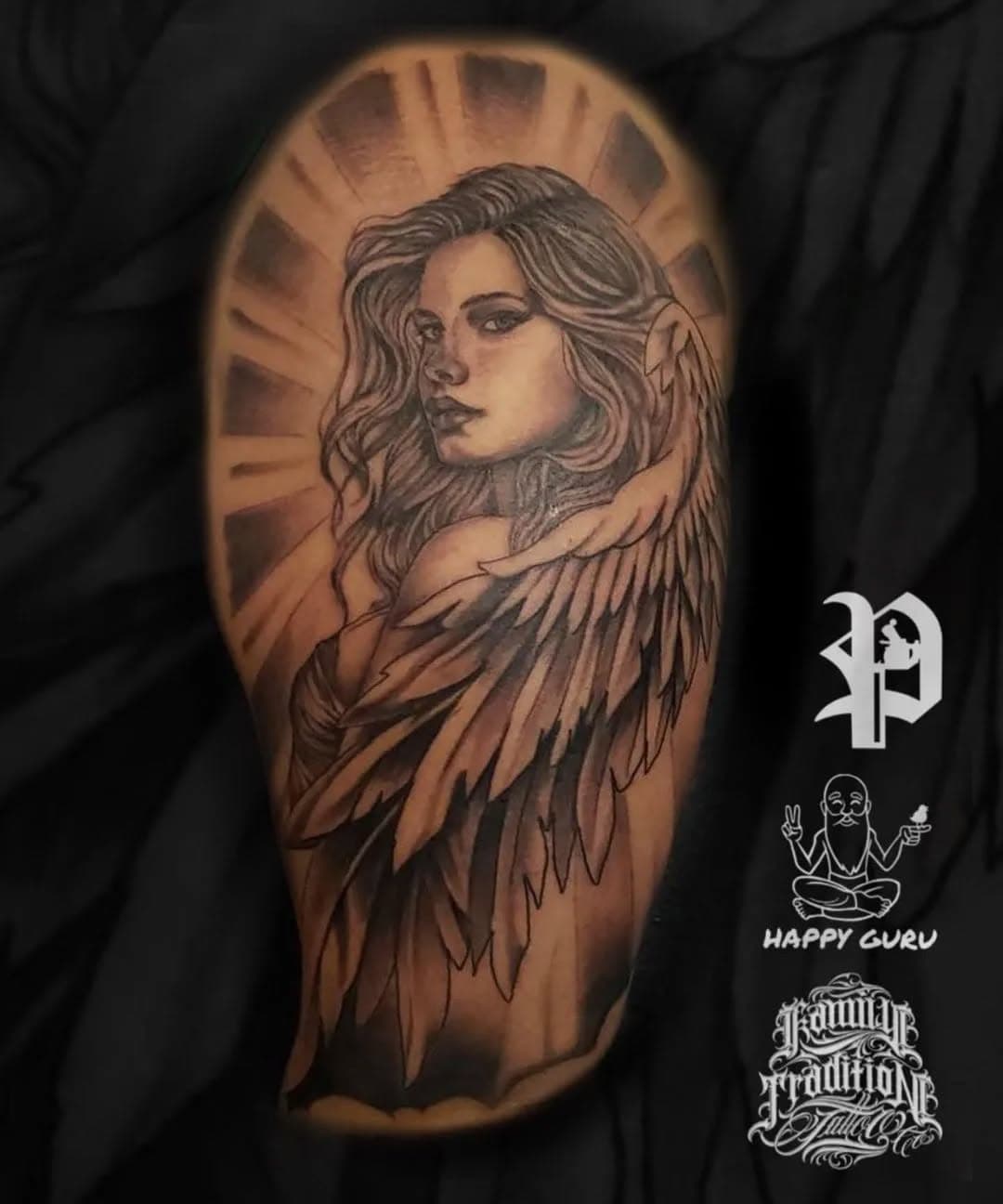 ARTISTRAYPEÑA
👇👇👇DM FOR BOOKING
@raypenaink 
Super fun #guardianangeltattoo about 4hours of work. 
#blackngreytattoo #realistictattoo #happygurutattooproteam #greywashtattoo #tattooedwomen #freshink #customtattoos #sanantoniotattooartist #fyp