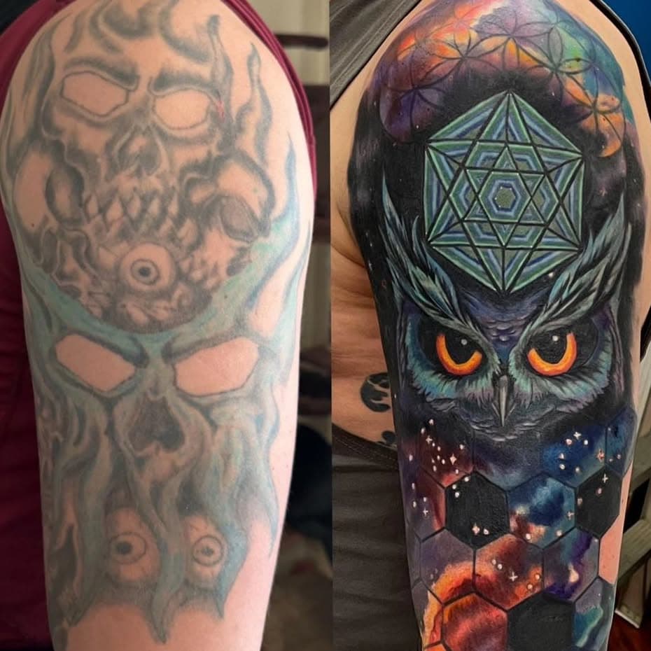 Cover up by @amberwintertattoo