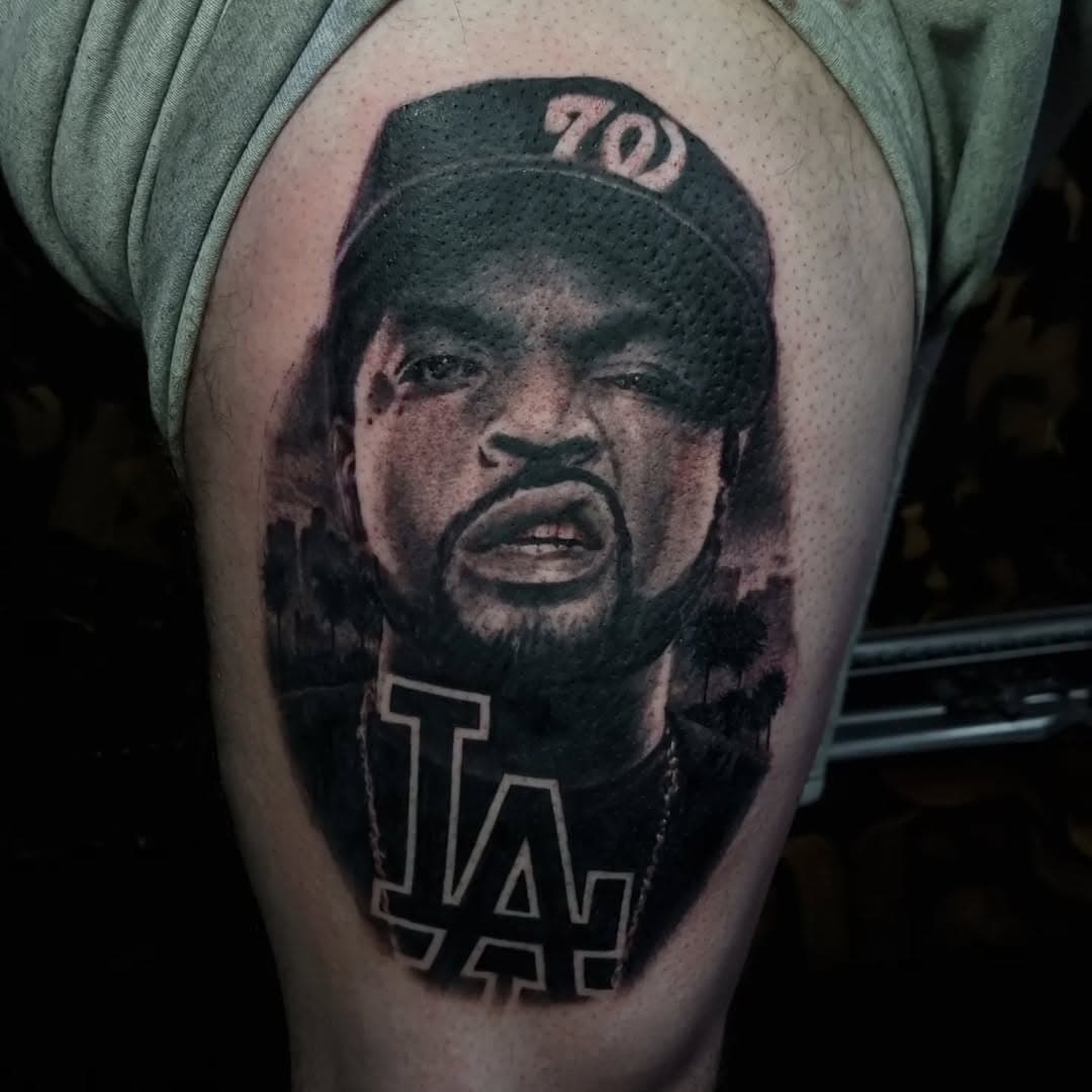 Icecube portrait 
#Liverpool #liverpooltattoostudio #tattoo #tattoos #portrait #portraittattoo #icecube #icecubetattoo #blackandgreytattoo #killerink #dynamicink #rotaryworks