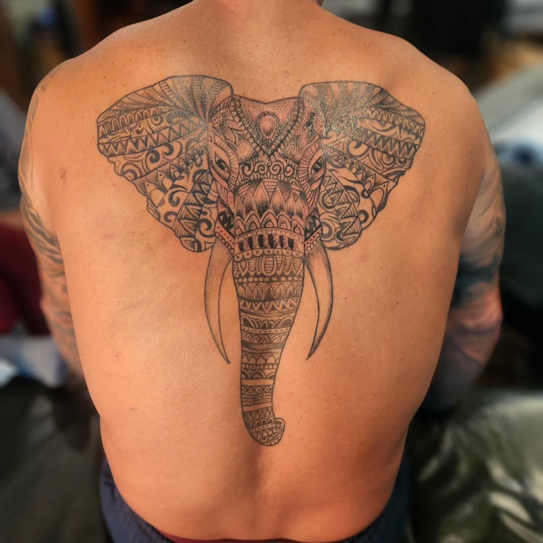 Made some more progress on my buddies backpiece .