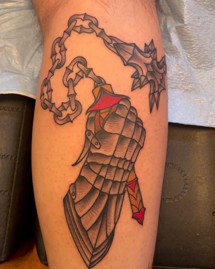 More weapons and medieval tattoos.

@inkadinkadoo_tattoo 
@rubbercitytattooinvitational 
@cranberrytattooclassic 
@turbanekmachines 

#pittsburgh #pittsburghtattoo #pittsburghtattooer #weapon #weapontattoo #knight #medieval #heavymetal