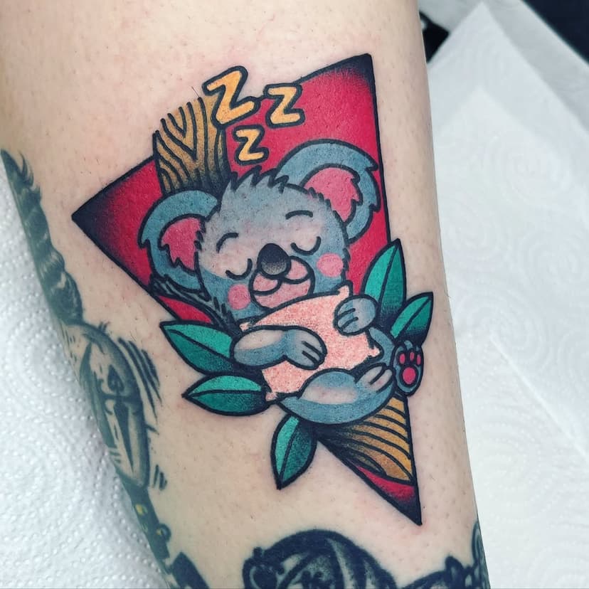 Koala para @nincorleone hecho en @kimchitattoomadrid #tattoomadrid #madridtattoo #tattoospain #spanishtattooer #tatuajetradicional