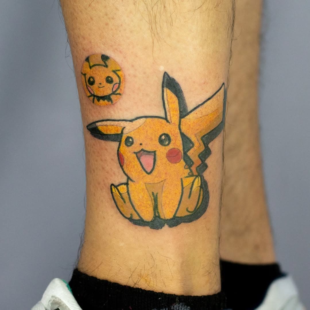 Tatuando en villa crespo #pikachu #pikachu⚡ #pokémon #pokemon #pokemontattoo #tattoo #tattoos #animetattoo