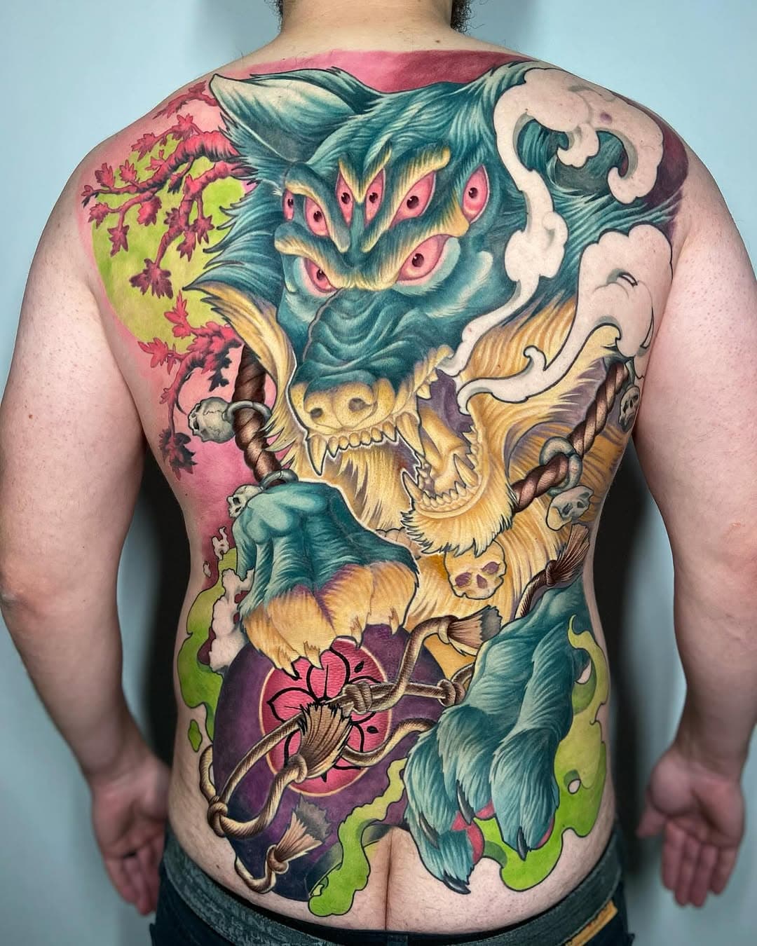 Kristofer’s back all settled with a few touch ups. Thanks for being such a dedicated and wonderful client and human. I appreciate you, my friend! #bigtattoo #backpiece #nctattooers #tattoosnob #nctattoos #nctattooartist #wolftattoo #illustrativetattoo #charlottetattooers #charlottetattooartist