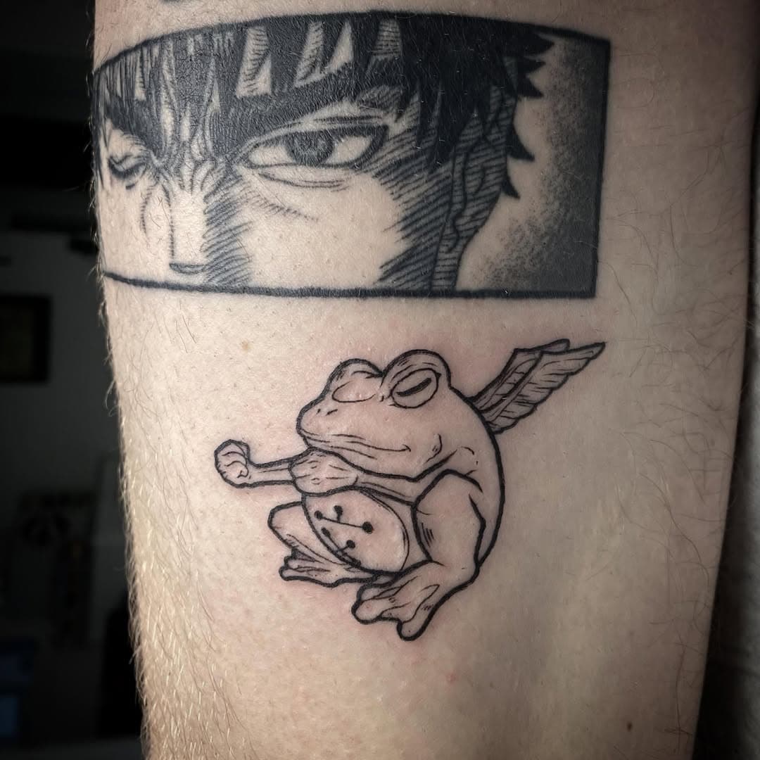 New beside healed; thanks again @con.no 🐸,

#dantattoo #lemoyne #longueuil #tattoo #tattoos #frog #frogtattoo #anime #animeart #animetattoo #megumi #megumifushiguro #shikigami