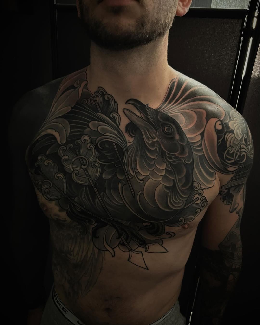 ❖RAVEN❖
Some healed some fresh for @_max._.walker_ 
Big coverup under there, looking forward to continuing the coverup project further down!! Thanks for your patience and freedom throughout , it’s been a pleasure working with you again :) 

Done using @starrtattoosupplies @yayofamilia @andydykes @rotaryworks 

Sponsored by @yayofamilia