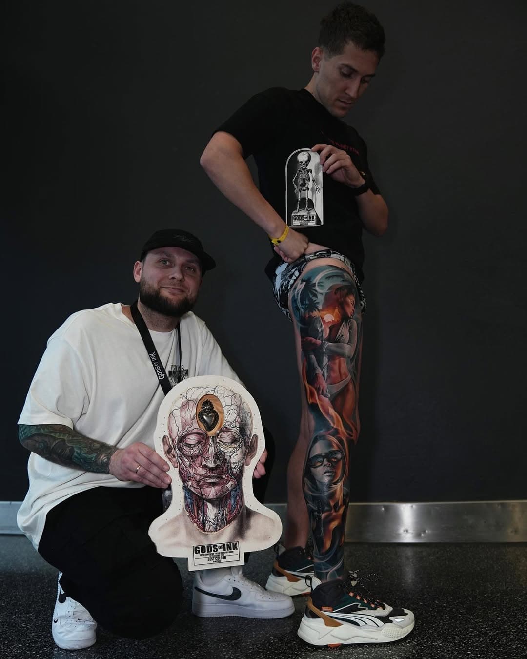 3rd place best of color on @godsofinktattooconvention 
@kwadron @rawpigmentseu @tattoopharma 
@skulltattoosbadvilbel 
#kwadroncartridgesystem #kwadronwolfpack #kwadron #kwadronneedles #kwadroncartridges #tattoopharmaproteam #tattoopharma #rawpigments #rawink