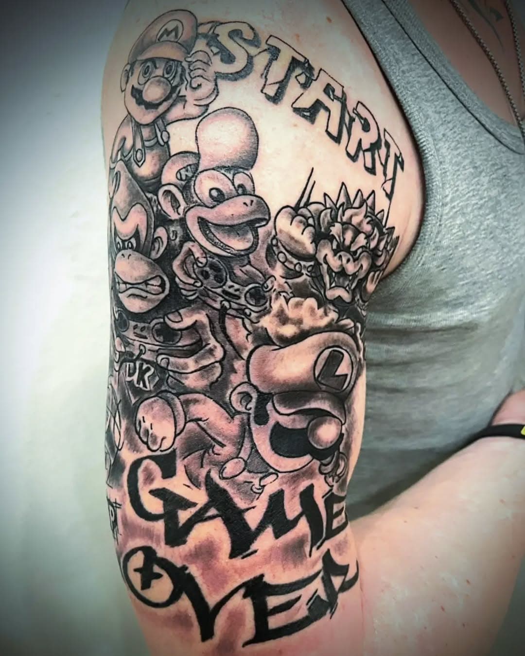 ⚜️In Progress ⚜️
Super Mario Gaming & Comic Sleeve
#supermario#supermarioworld
#supermariotattoo #tattooarm #tattoo2me #tattooart #tattoo #tattoos #tuedelmorstattoo #tattoart #tattooartist #tattooart #tattooinspirations #tattoostyle #tattooed  #tattooink #tattooshop #tattoostudio #tattoolovers #tattoodo #tattoomagazine  #inkininkouteilbek #elegant #elephanttattoo #hannover #hameln #hamburg  #tattooFlash #carpediem
