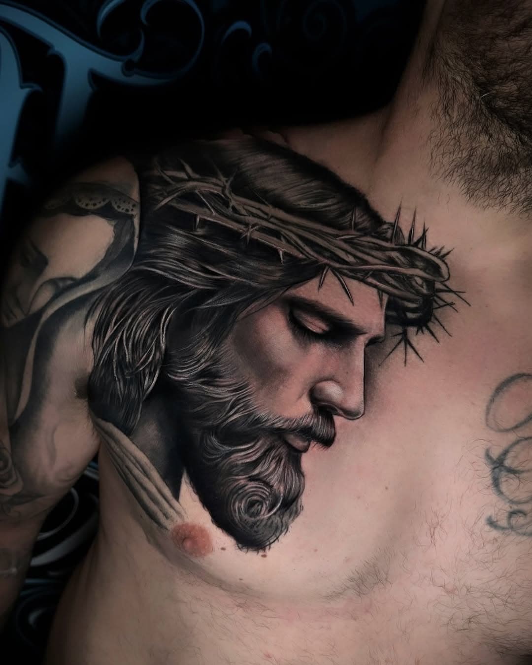 Jesús de Nazaret 🙏🏽
@aloetattoo 
@versuscartridge 
#jesus#god #jesusdenazaret#tattoo#tattoos#tatuaje#tatuajes#ink##realistictattoolion