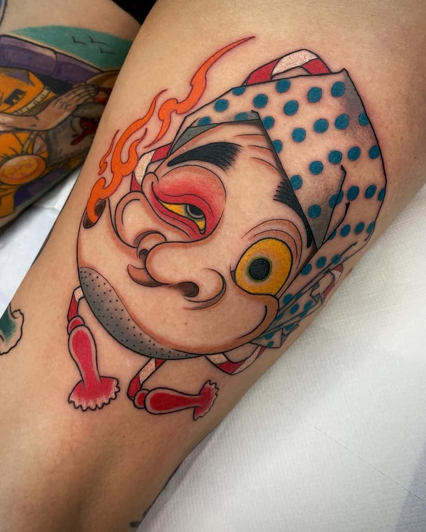 Hyottoko con mucho flow para Pipi 🔥
 

#irezumi #mask #hyottokotattoo #hyottokomask #hyottoko #tatuajes #tatttoosevilla #japanese #neojapanesetattoo #mask