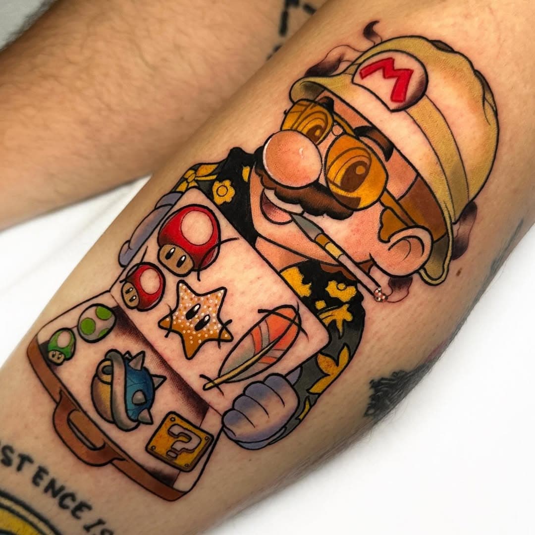 Super Mario ❌ In Fear in Loathing in Las Vegas!🍄
Now booking—more gamer tattoos please!
#gamerink #supermario #mariotattoo #dallastattooartist