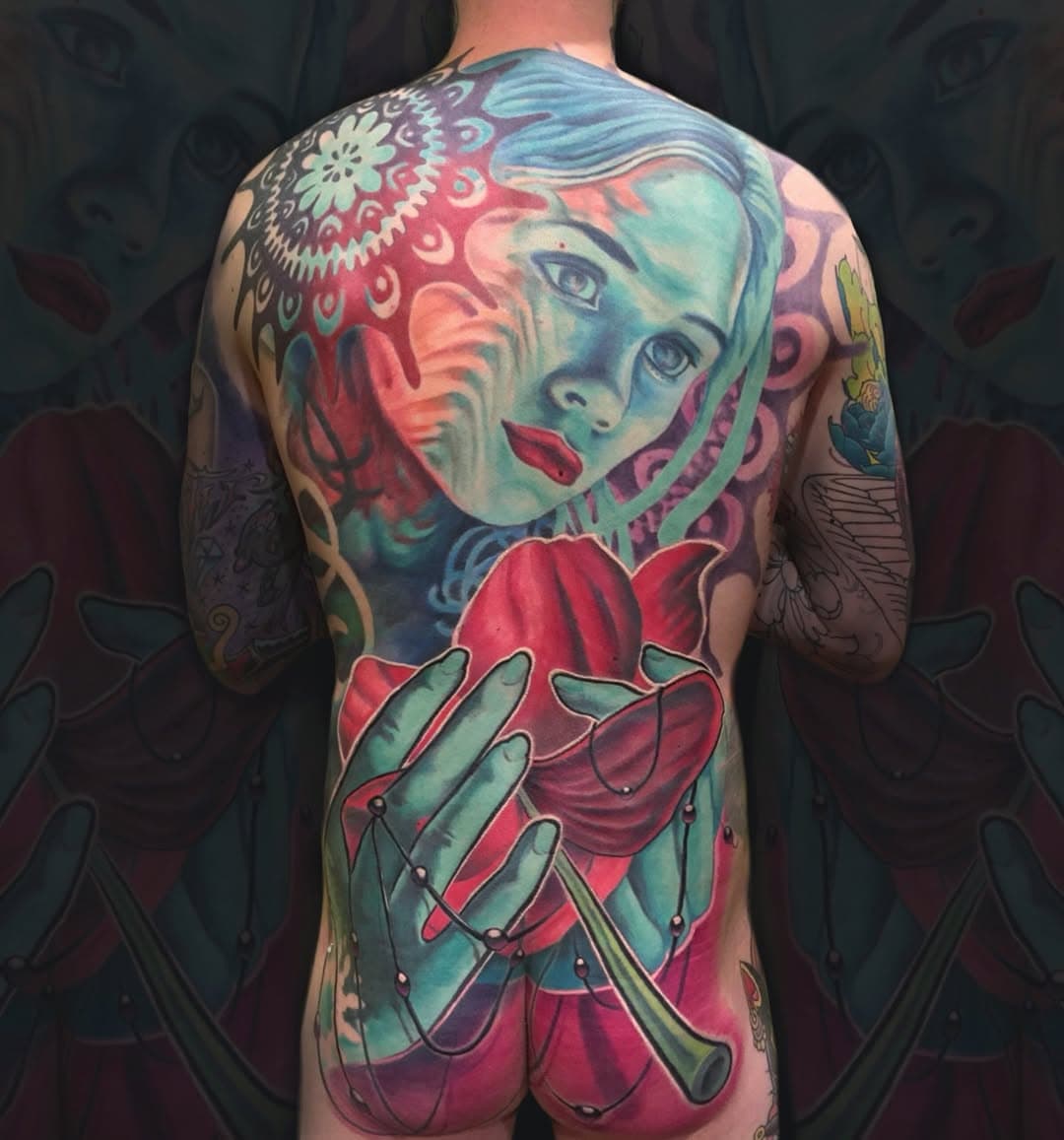 Goddess backpiece on @skin_rivets_tyler still one of my favorite tattoos.