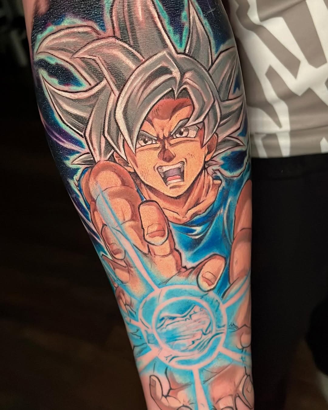 • GOKU UI • First session for this Goku that I made some time ago, but I’m lazy to post 😅😅 I’ll upload the final result soon. Thank you very much to all of you who follow my work and support me!
Thank you for everything maestro Toriyama❤️
.
Studio : @santocuervotattoo 
Machine: @inkjecta 
Ink: @eternalink 
Cartridges: @kwadron 
.
#anime #animetattoo #tattoo #dragonball #akiratoriyama #goku #animeart #london #onikidtattoo