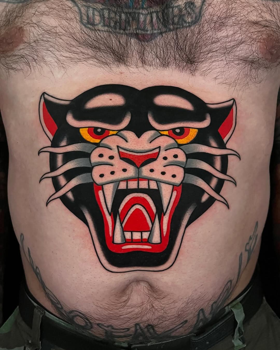 Toughhh panther head the other day 😤😤 The stomach is not an easy spot to do a tattoo, or get a tattoo. This piece is truly a testament to the perseverance of the client. In these harder areas, you get the tattoo that you sit for. If you can sit for it, I can give you a solid tattoo. That’s true of anywhere on the body, but especially relevant in these tough spots. Thank you Anthony for trusting me to do this and for sitting like an absolute rock! 🤘

Made with the best @mavericktattoomercantile