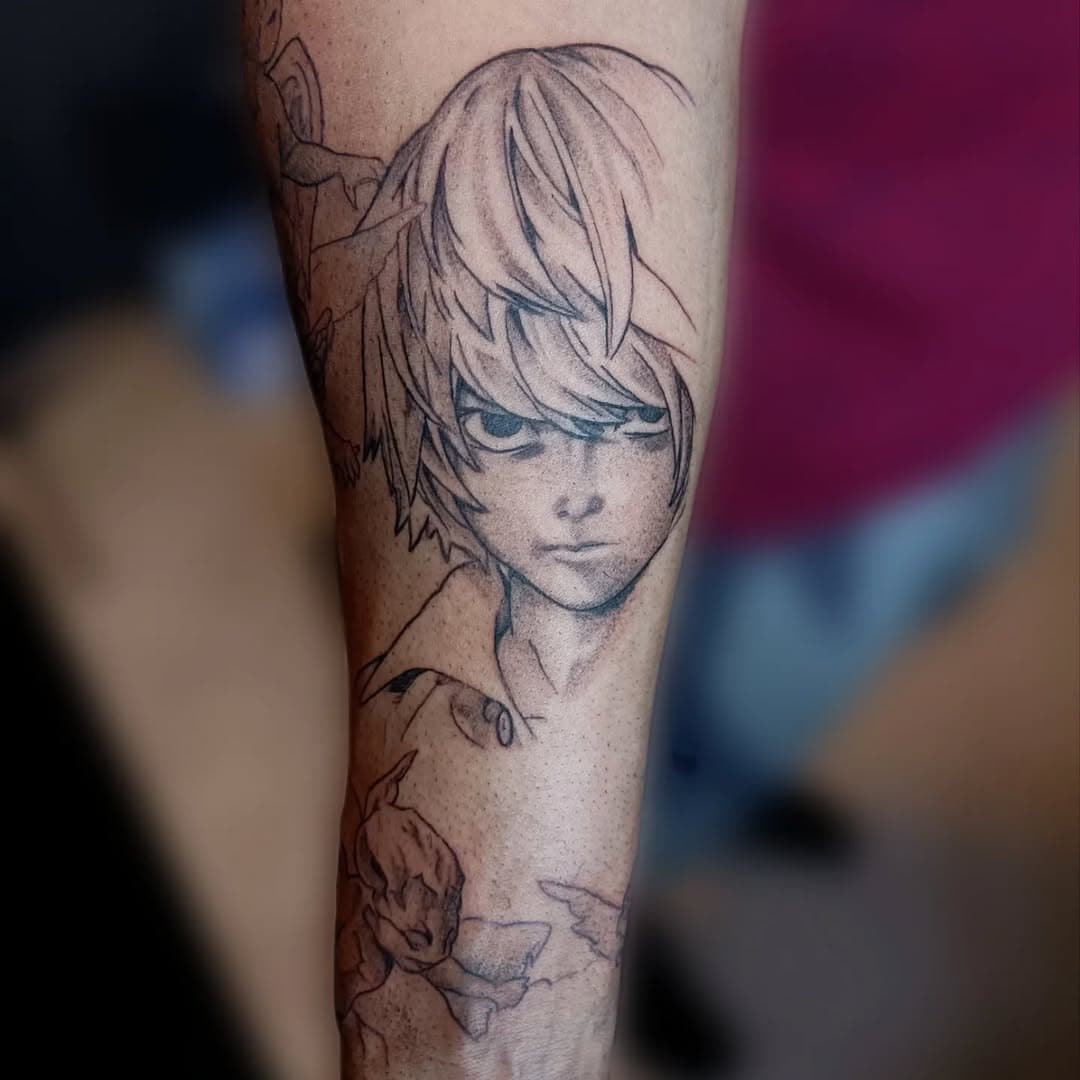 Death note full arm Work in progress
#deathnotetattoo #deathnotenear #blackandwhitetattoo #cartoontattoo #animetattoo #claryscarlettattoo