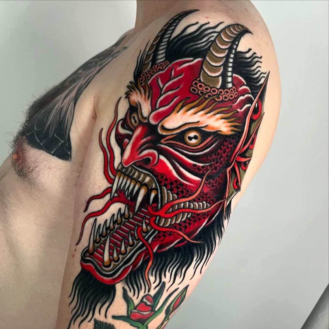 He’s got the devil on how shoulder…thanks John! 👹