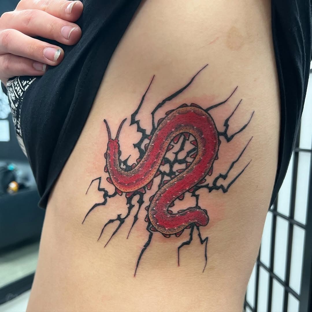 Metal velvet worm for Isa who came all the way from Canada! Done in Feb. Got a couple of Saturday’s free coming up, get in quick!