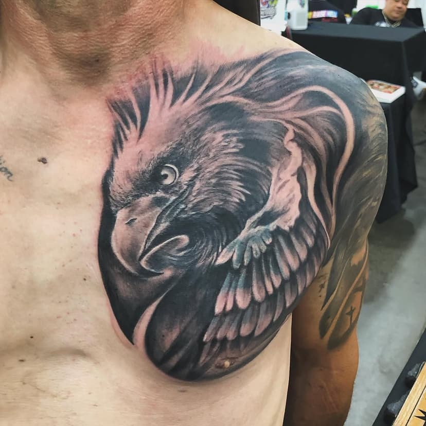 COOL EAGLE TATTOO I GOT TO DO WHILE IN #cincinnati HIT ME UP FOR YOUR NEXT TATTOO !!!!!#artist #blackwork #compasstattoo #eagle #eagletattoo #flashtattoo #fun #harrishawk #hawk #hawkeagle #indian #ink #inked #instaartists #love #odisha #tattoo #royalcircletattoostudio #gangstageek #drip #dallasartist #artist #artwork #blackwork #drawing #fashion #illustration #ink #inked #love #sketch #tattoo #tattooart #tattoodo #tattooed