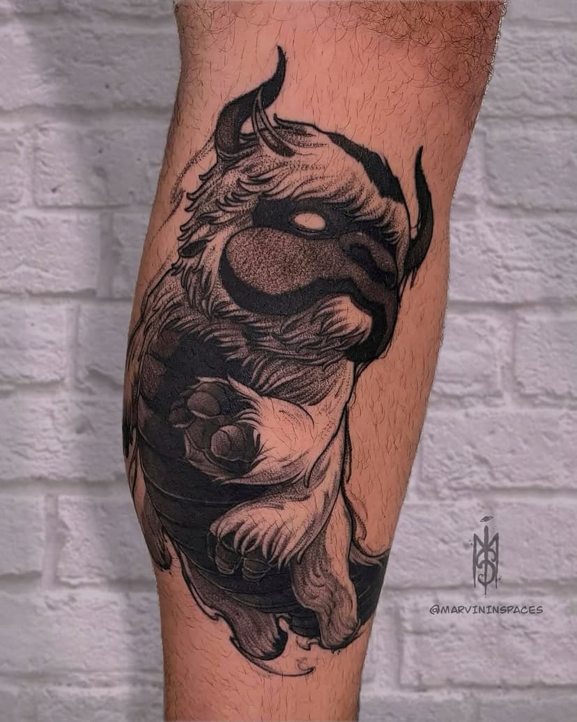 Appa cicatrizado ✨ 
Apesar da tristeza que foi a série da netflix, Avatar segue sendo a animação da minha vida 

#tattoo #tatuagem #avatarthelastairbender #avatar #appa #nickelodeon #blackwork #dark #saopaulo #pinheiros